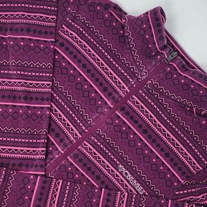 Columbia 1/4 Zip Pullover Long Sleeve Shirt Women's XS Pink Purple Aztec Print‎